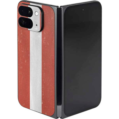 Latvia Flag Distressed Google Pixel 9 Pro Fold Skin